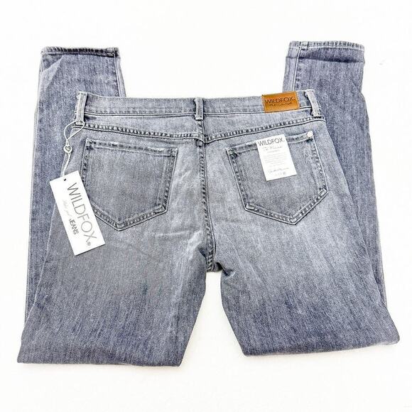 Wildfox The Marianne Mid Rise Skinny Mystic Charcoal Gray Denim Jean Size 30 NWT - Picture 5 of 8